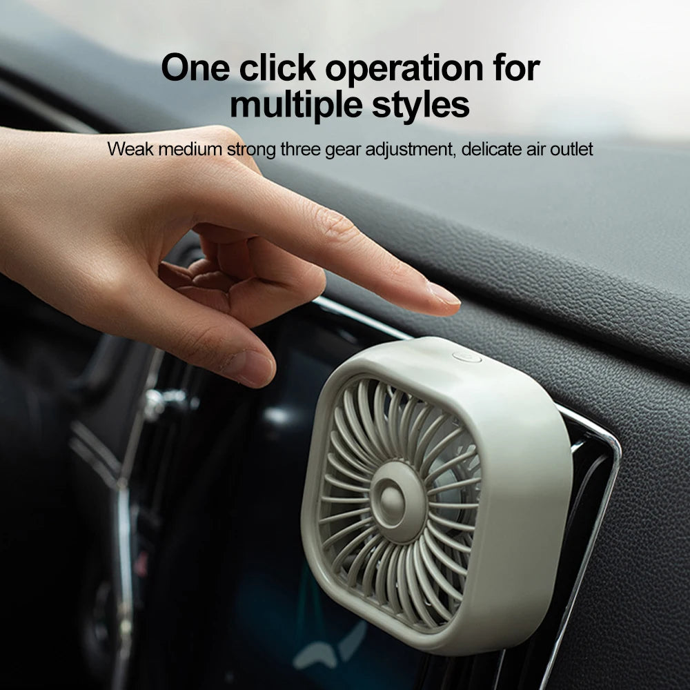 Car Air Outlet Cooling Fan USB Color