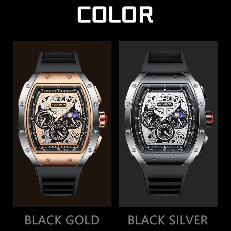Luxury Mens Watches Business Waterproof Military Quartz Chronograph Wristwatch