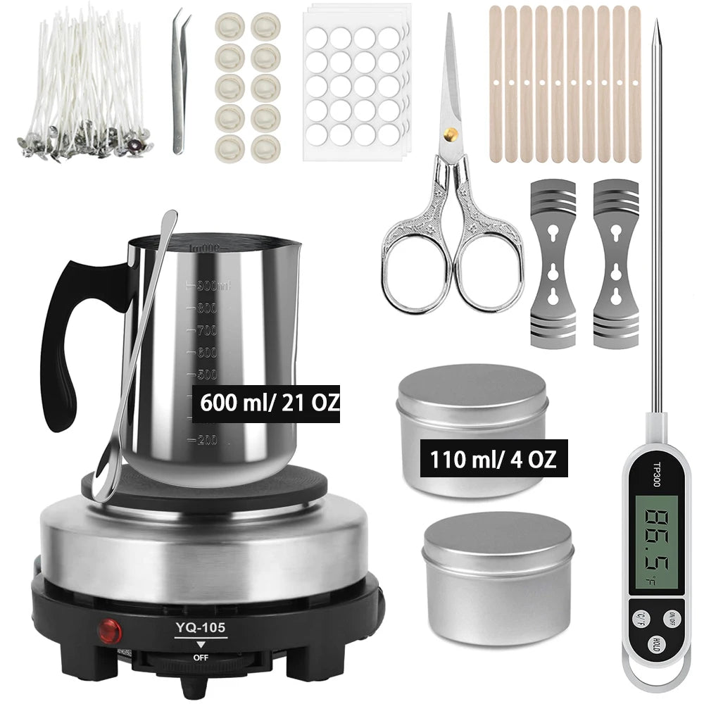Gemos Candle Making Kit with 500W Electronic Stove