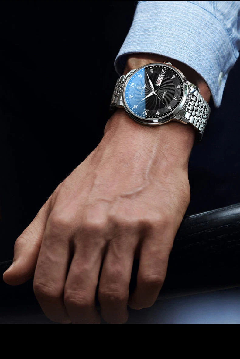 POEDAGAR Luxury Brand Man Watch Waterproof Luminous