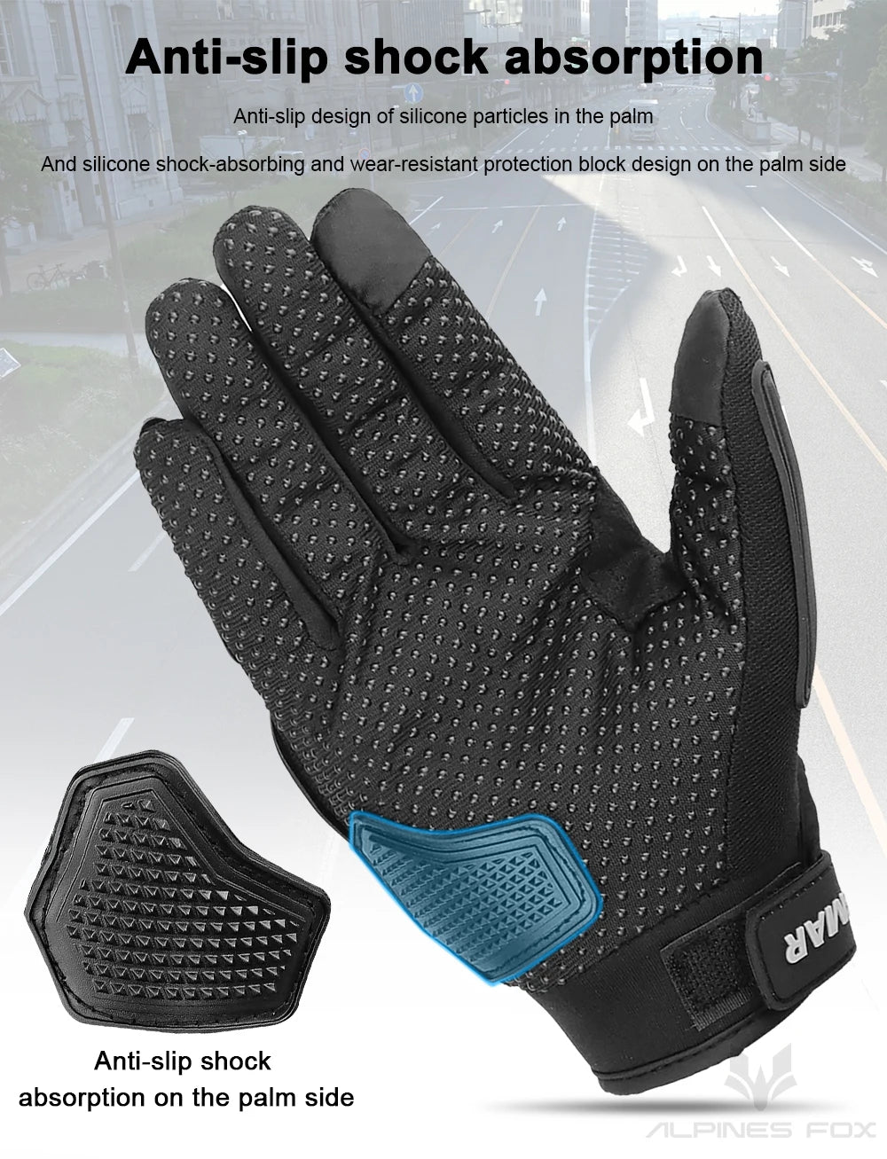 VEMAR Summer Motorcycle Gloves Men Black Full Finger Touchscreen