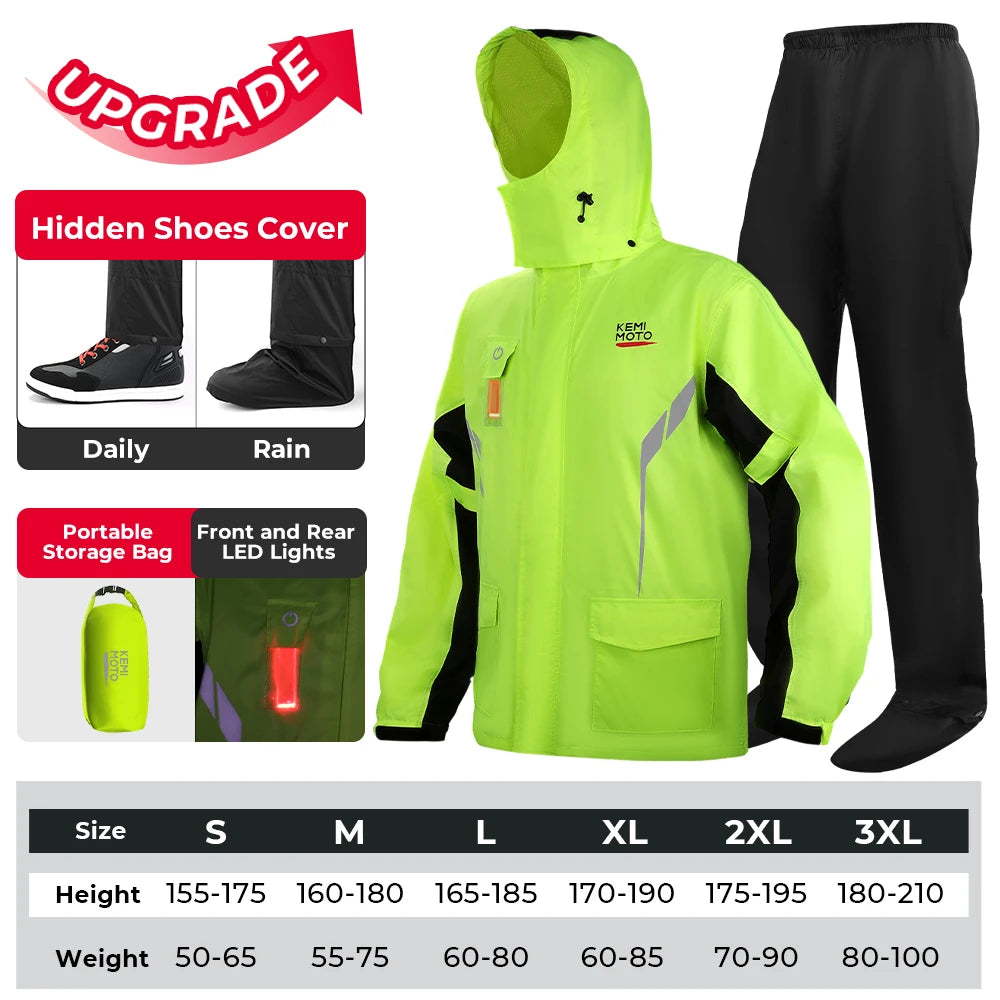 Summer Motorcycle Raincoat Rain Jacket Pants
