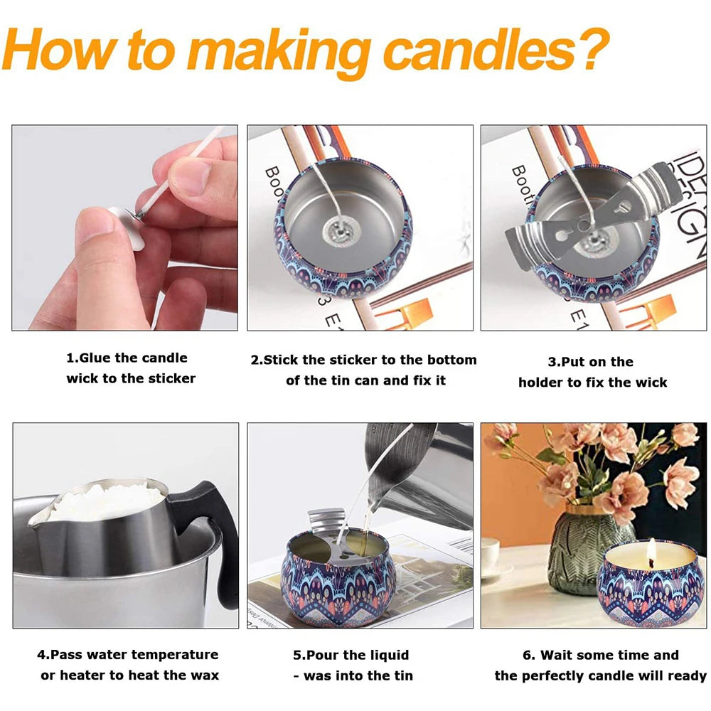 1 Set Candle Making Kit Pouring Pot Candle Making Supplies Tools Kit