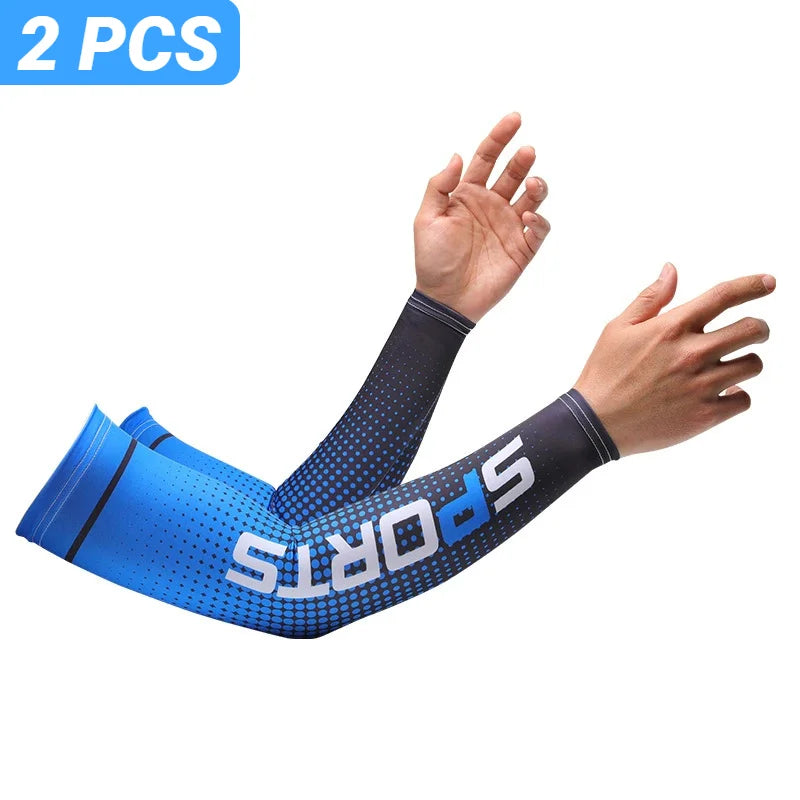 2PCS Summer Fashio Sunscreen Ice Silk Sleeve UV Sun Protection