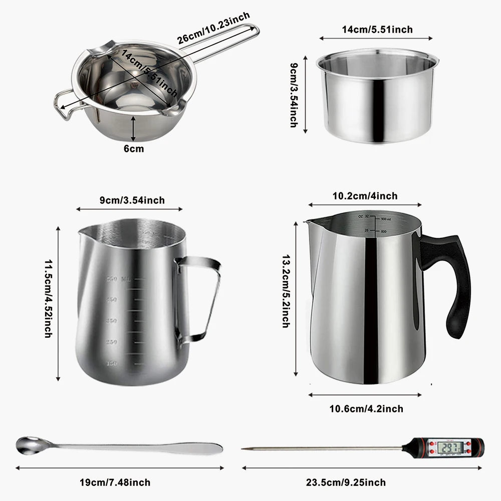 1 Set Candle Making Kit Pouring Pot Candle Making Supplies Tools Kit