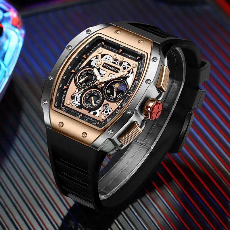 Luxury Mens Watches Business Waterproof Military Quartz Chronograph Wristwatch