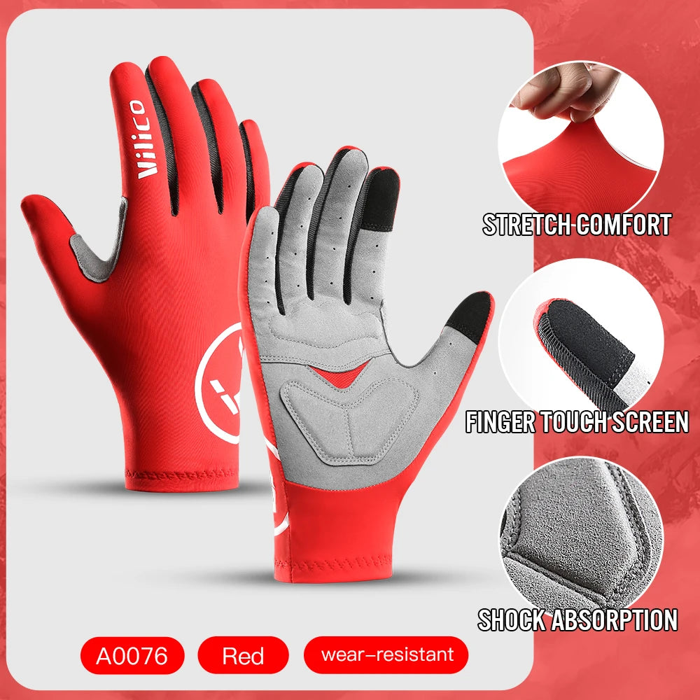 Touch Screen Long Full Fingers Half Fingers Gel Sports Cycling Gloves
