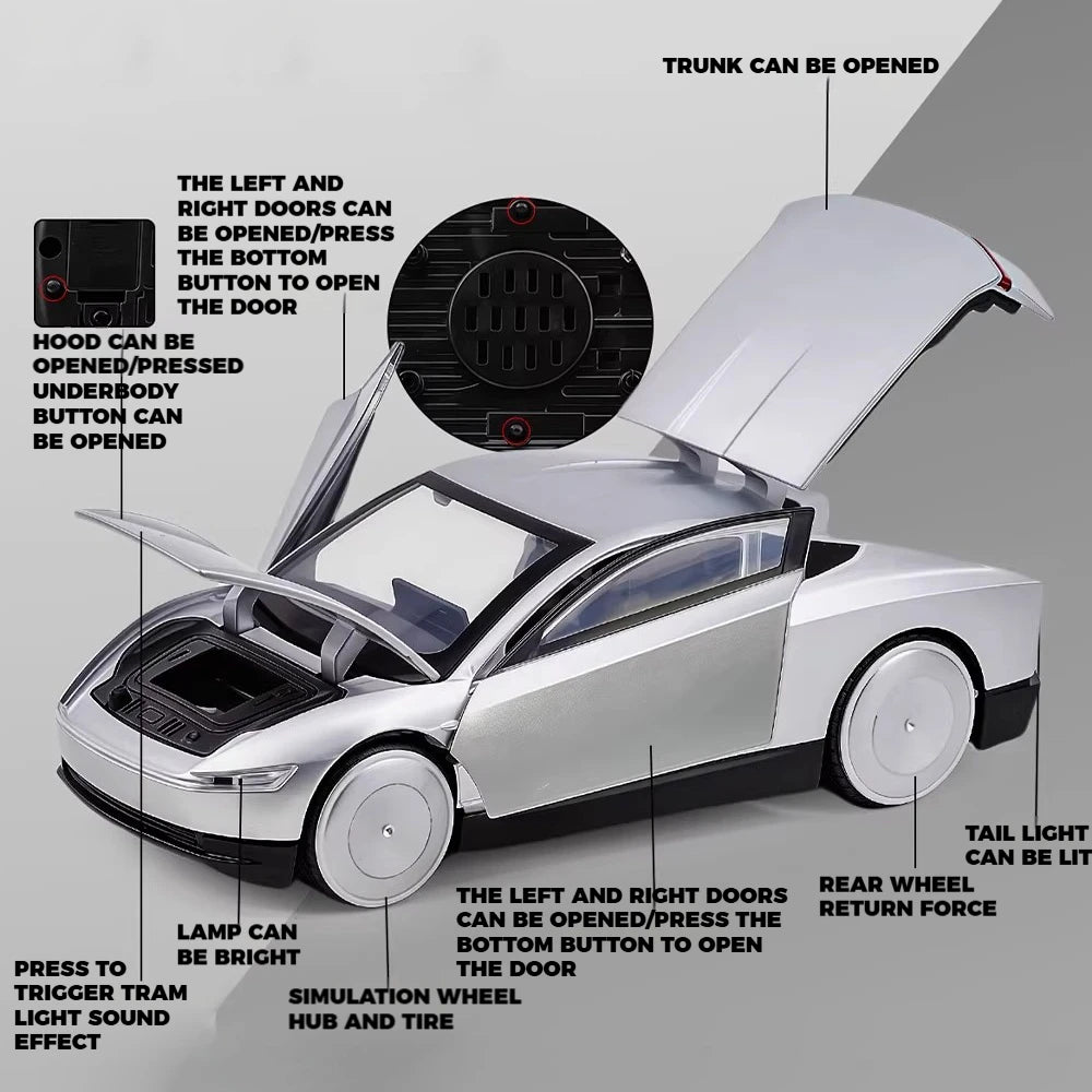 1:32 Cyber Robotaxi Driverless Taxi Alloy Metal Diecast Model