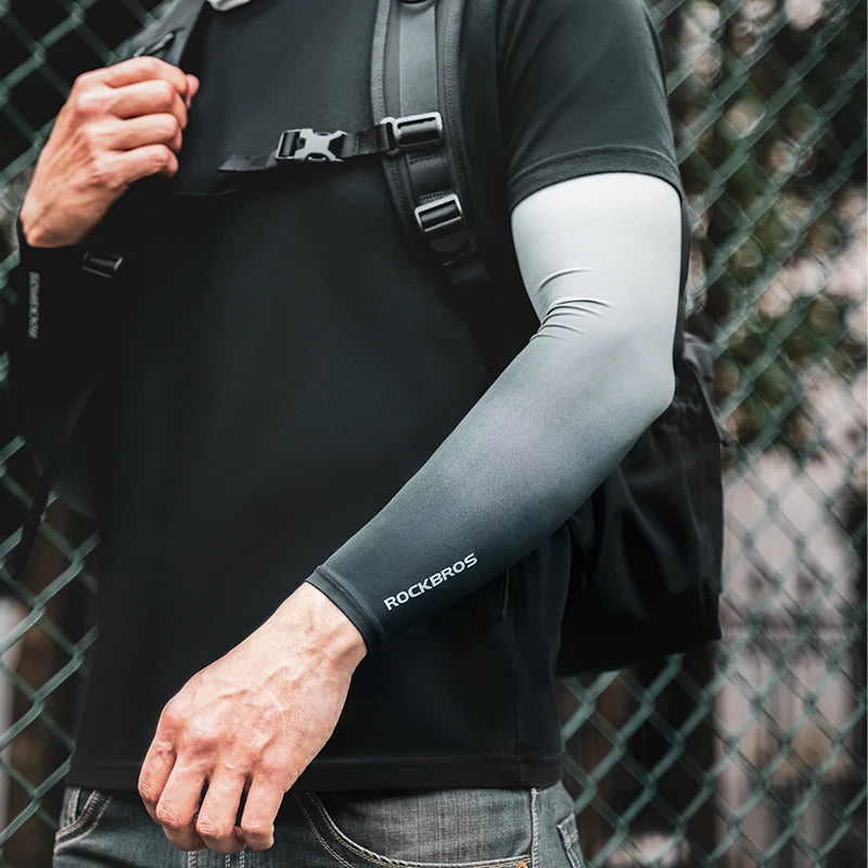 ROCKBROS Bicycle Arm Sleeves Ice Silk Sun UV Protection