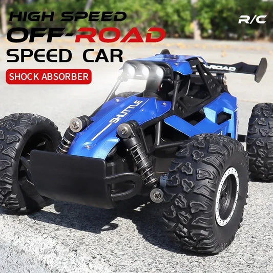 New RC Car 1:16 2WD with LED Light 2.4G 20KM/H High Speed Off-Road Climbing Remote Control Car