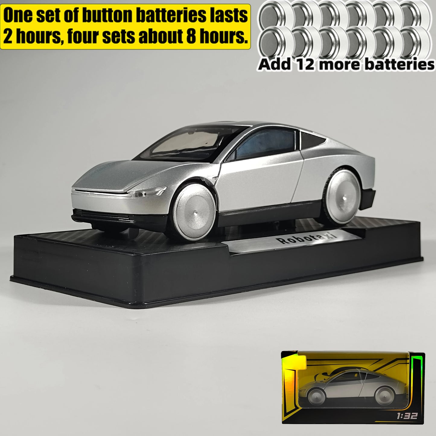 1:32 Cyber Robotaxi Driverless Taxi Alloy Metal Diecast Model