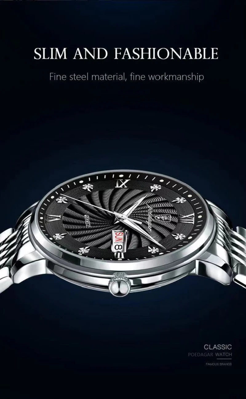 POEDAGAR Luxury Brand Man Watch Waterproof Luminous