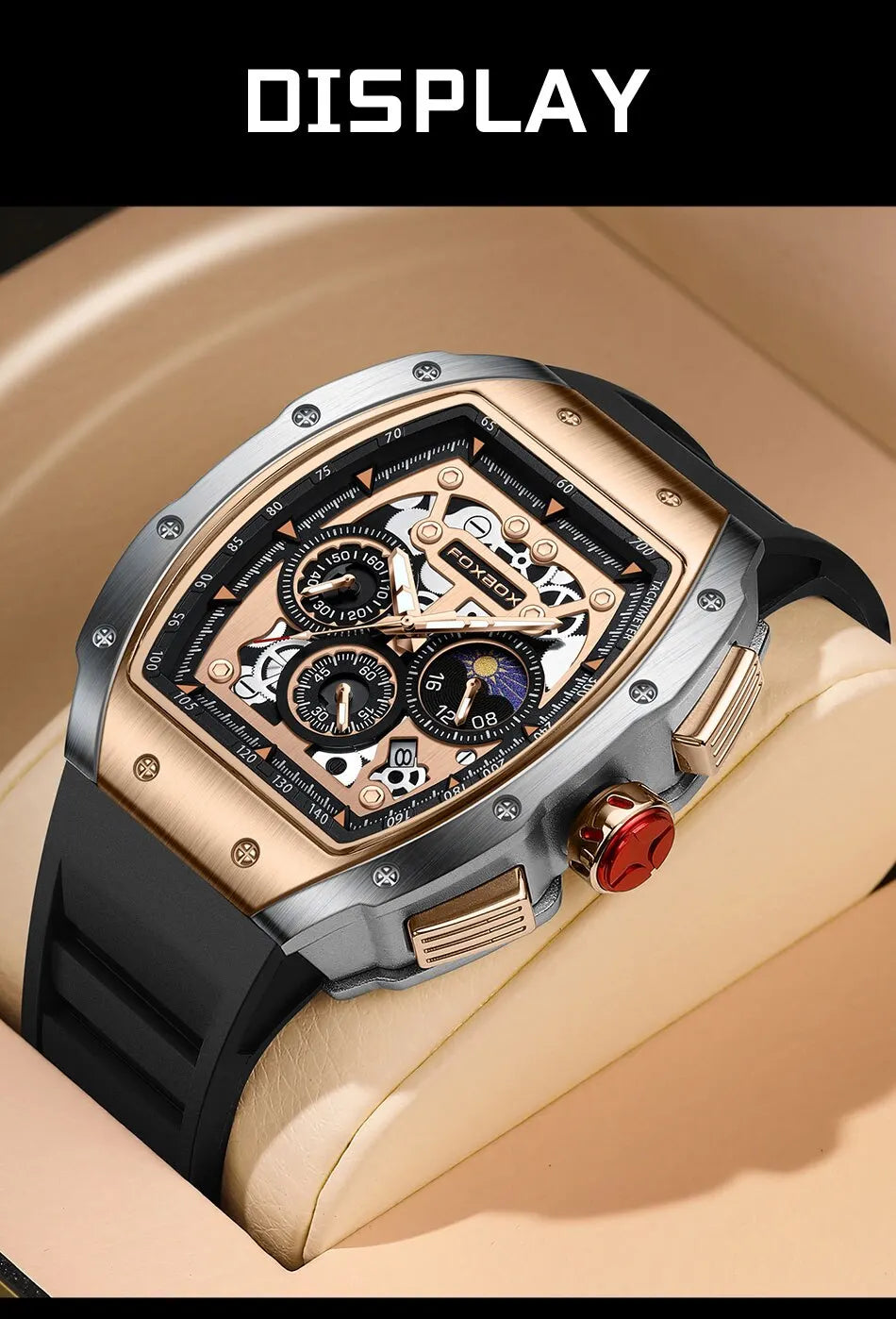 Luxury Mens Watches Business Waterproof Military Quartz Chronograph Wristwatch