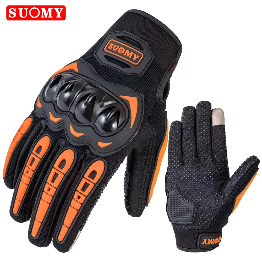 VEMAR Summer Motorcycle Gloves Men Black Full Finger Touchscreen