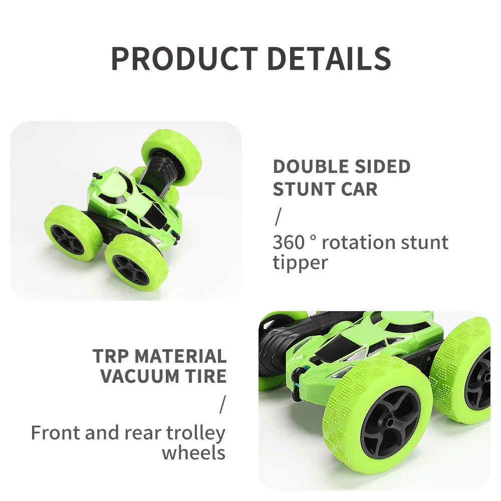 RC Stunt Car Children Double Sided Flip Remote Control 360 Rotation