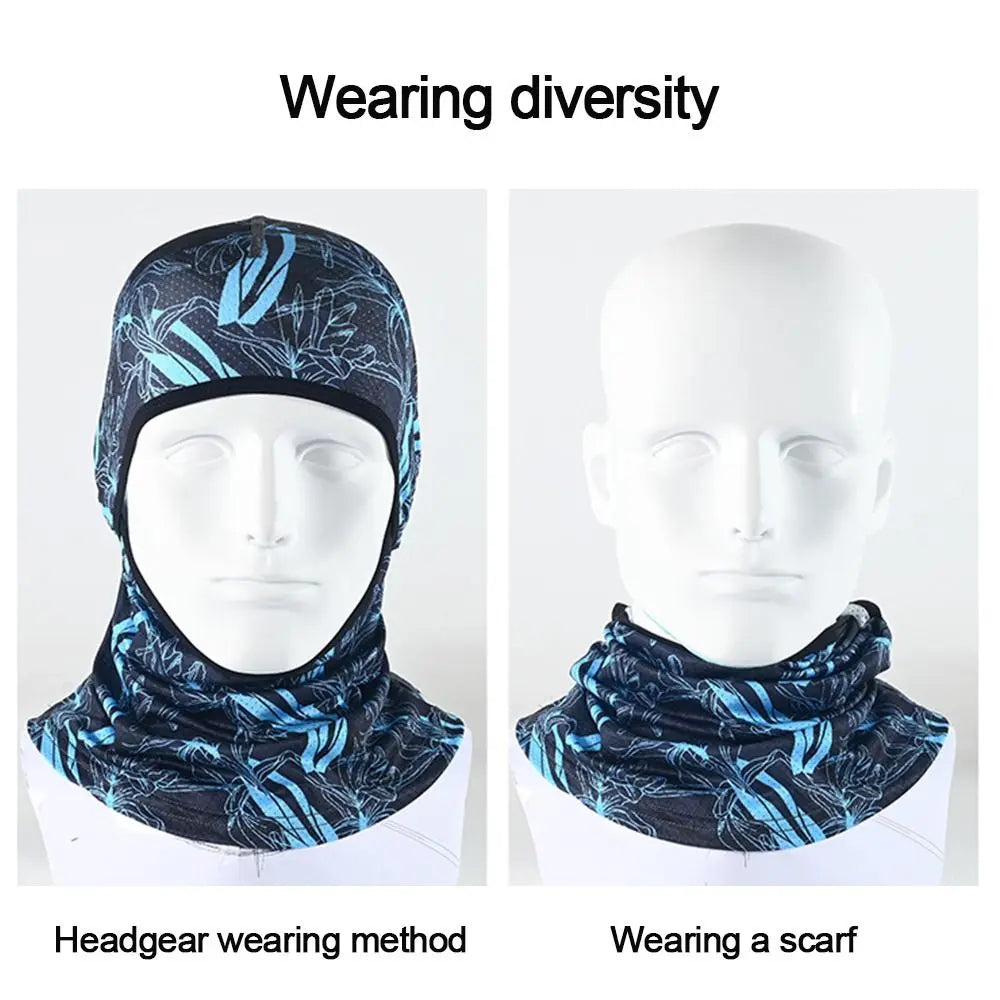 Summer Cool Balaclava Ice Silk Cycling Full Face Cap Sun Anti-UV Protection