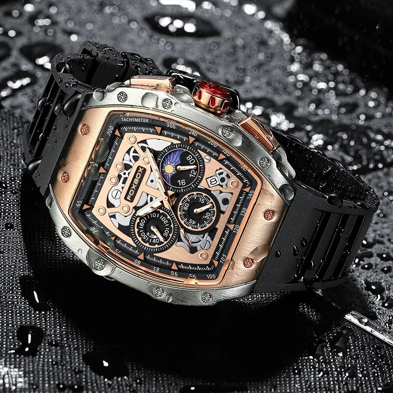 Luxury Mens Watches Business Waterproof Military Quartz Chronograph Wristwatch