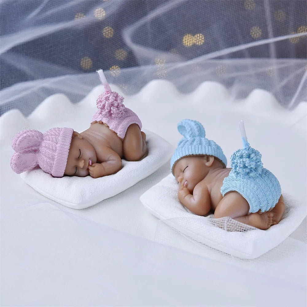 Cute Sleeping Baby Candle Mold 3D Baby Handmade Candle