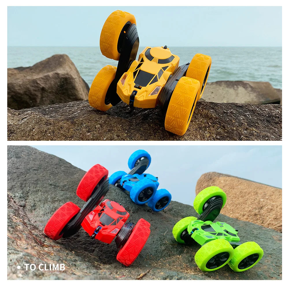 RC Stunt Car Children Double Sided Flip Remote Control 360 Rotation