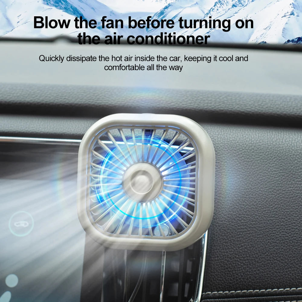 Car Air Outlet Cooling Fan USB Color