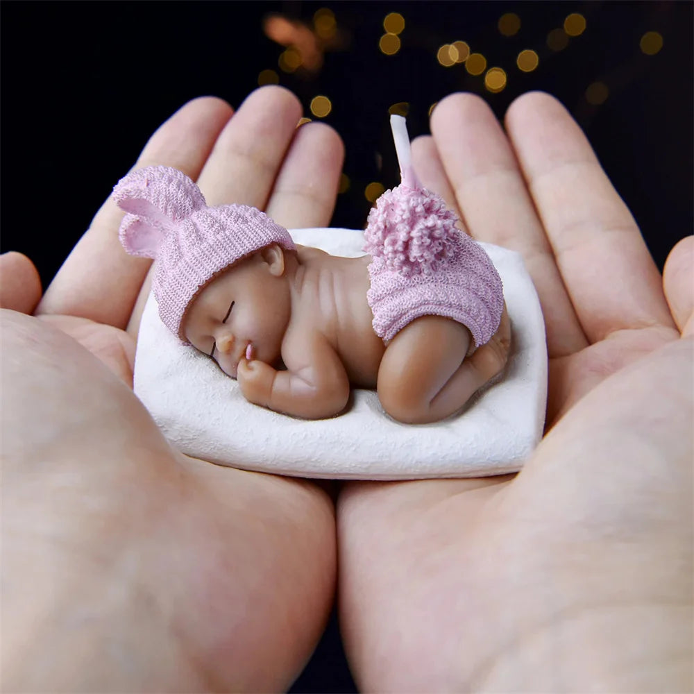 Cute Sleeping Baby Candle Mold 3D Baby Handmade Candle