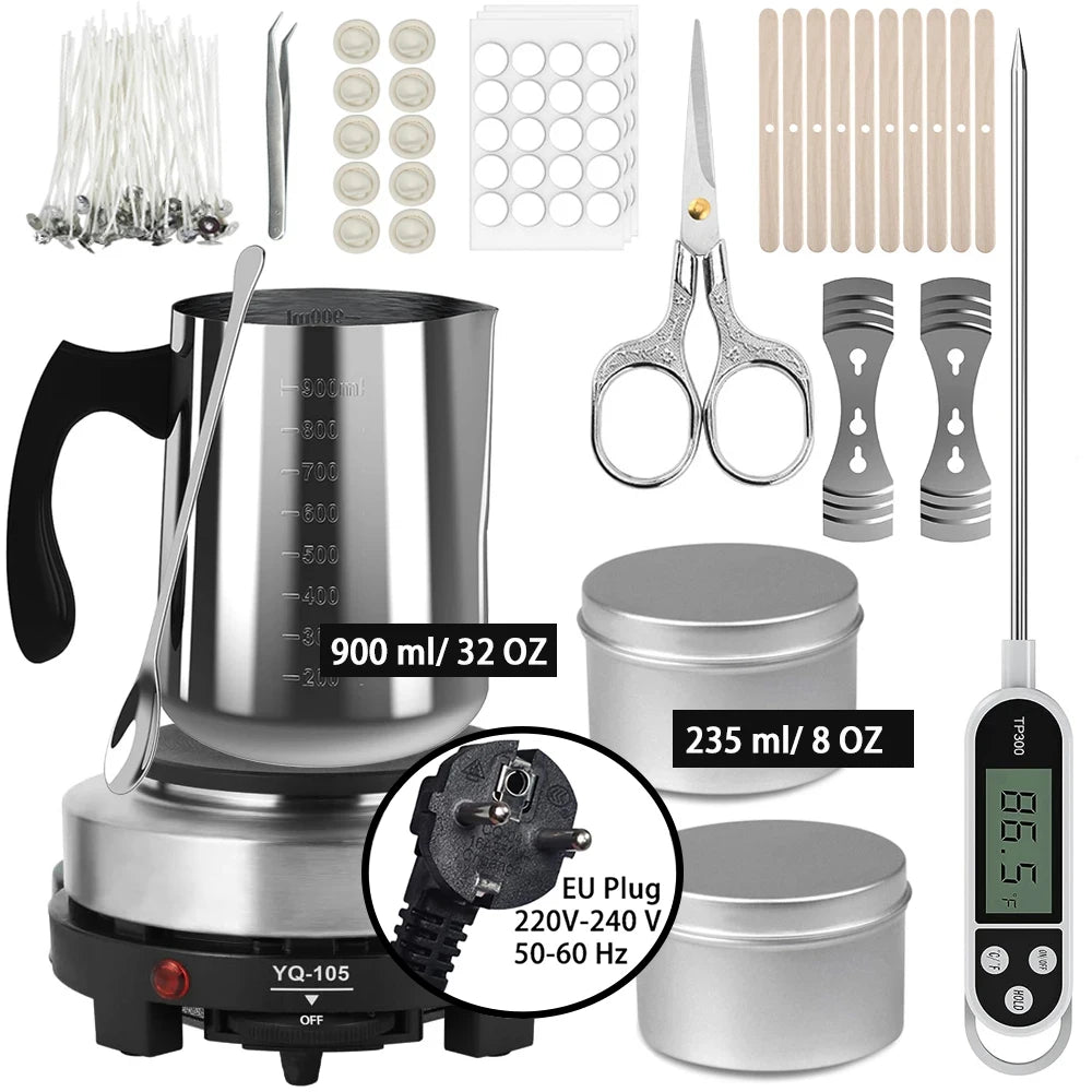 Gemos Candle Making Kit with 500W Electronic Stove