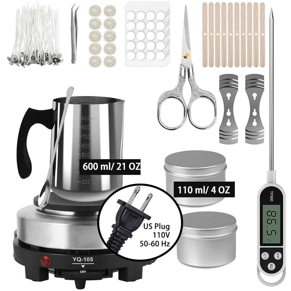 Gemos Candle Making Kit with 500W Electronic Stove