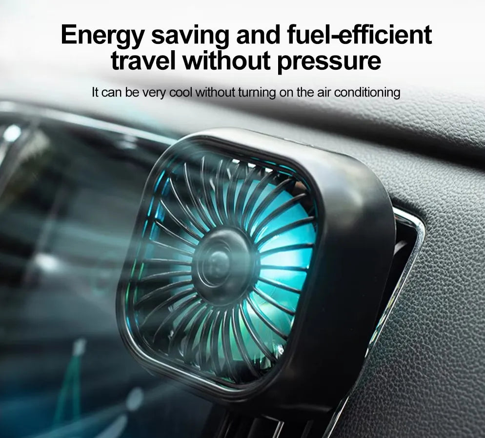 Car Air Outlet Cooling Fan USB Color