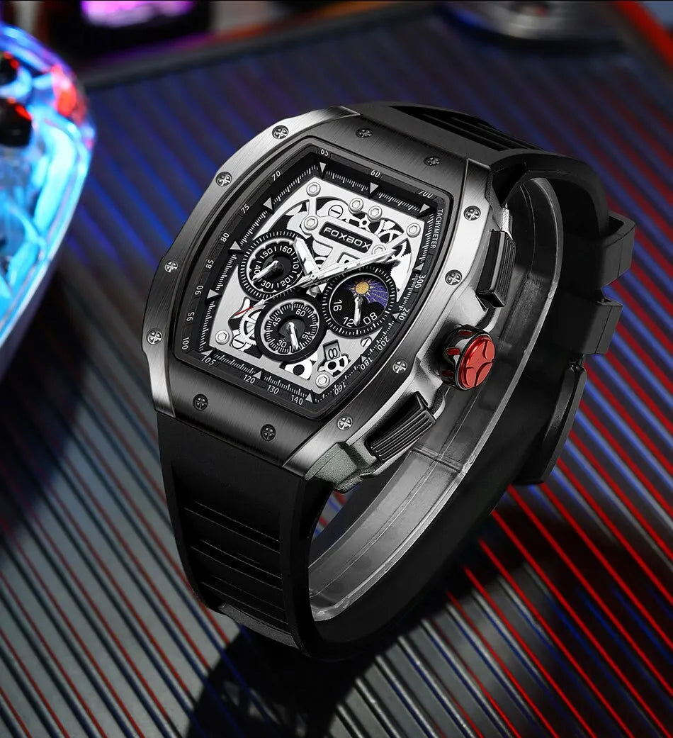 Luxury Mens Watches Business Waterproof Military Quartz Chronograph Wristwatch