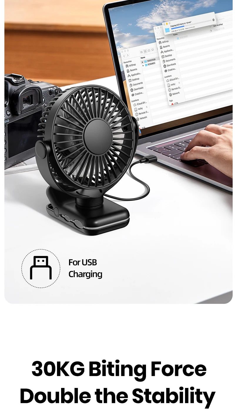 TOPK Mini Portable Clip on Fan