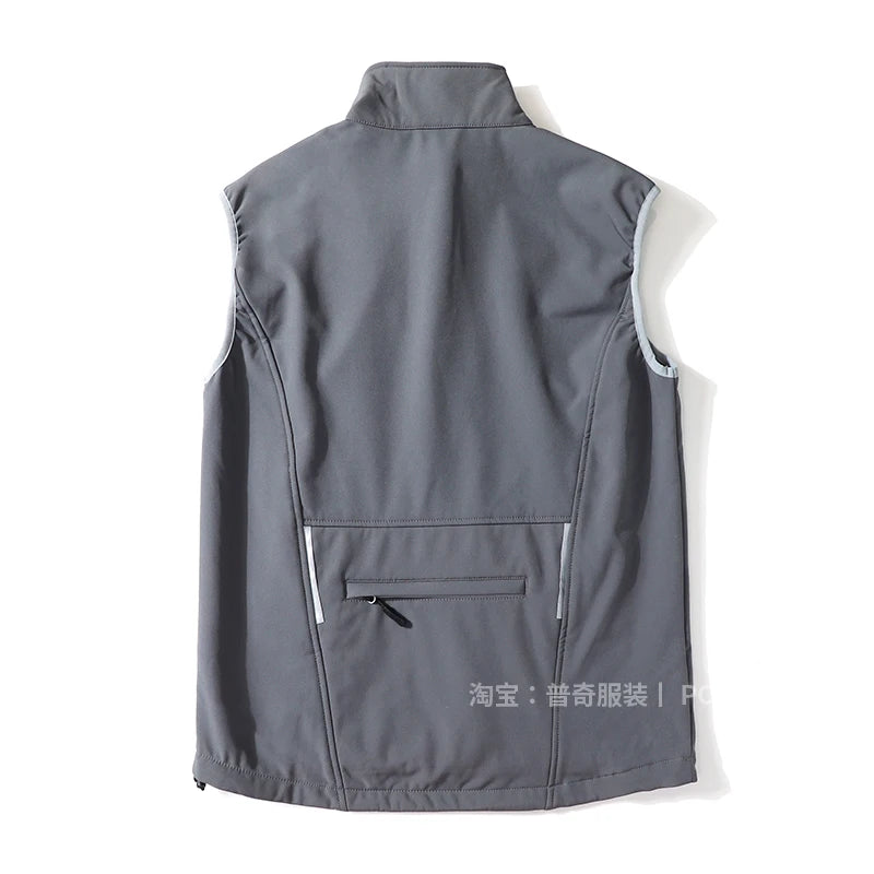 Golf Vest for Men Fleece Softshell Sports Outdoor Hiking Vest