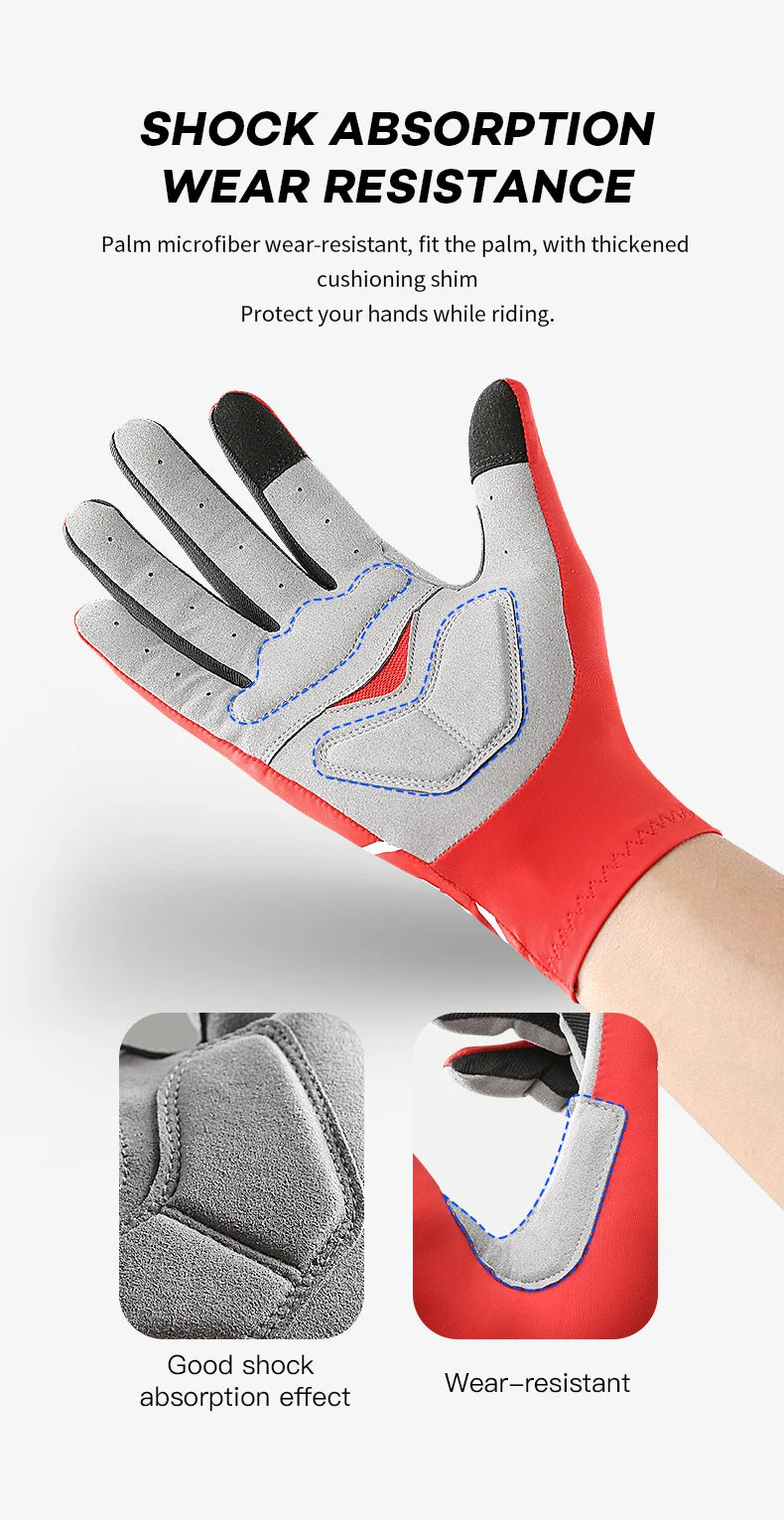 Touch Screen Long Full Fingers Half Fingers Gel Sports Cycling Gloves