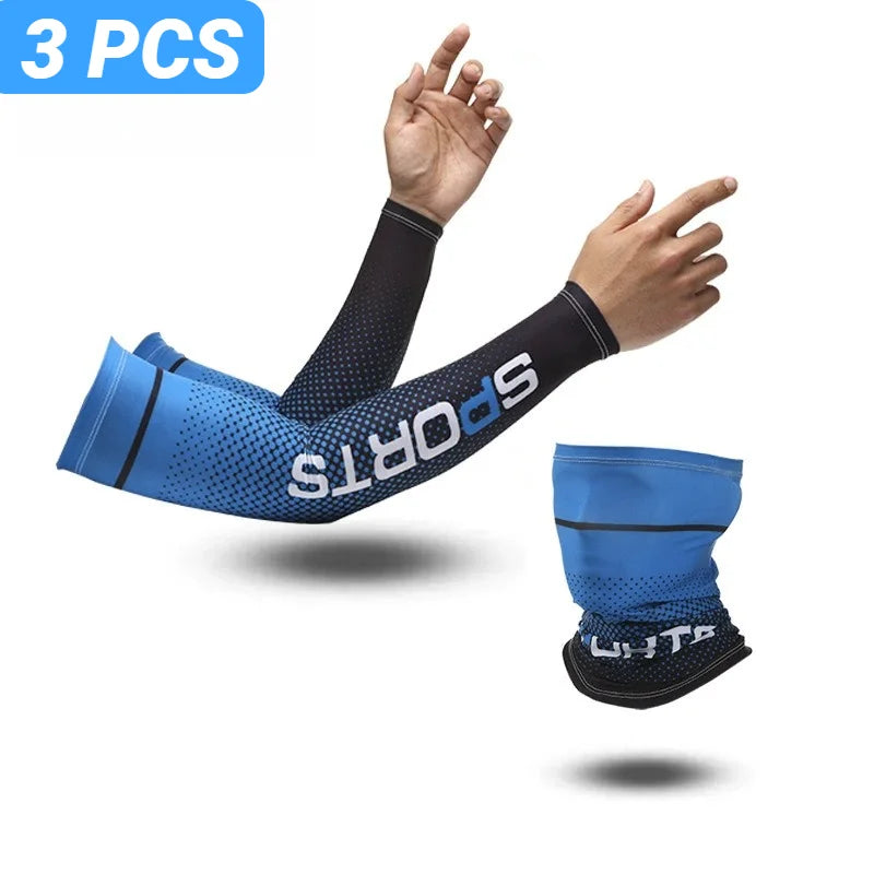 2PCS Summer Fashio Sunscreen Ice Silk Sleeve UV Sun Protection