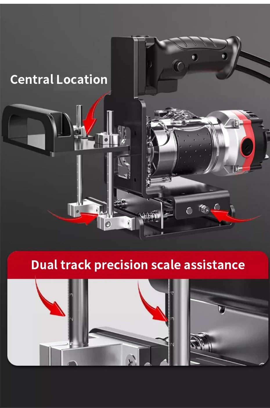 2 in 1 Woodworking Slotting Locator Compact Router