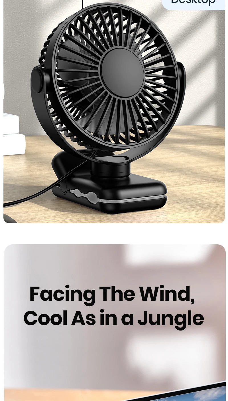 TOPK Mini Portable Clip on Fan