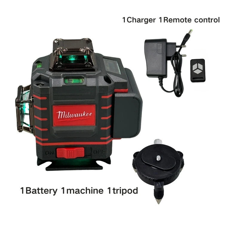Milwaukee 4D 16 Lines Green Beam 360° Self-leveling Laser Levels Horizontal And Vertical Professional Laser Level Tool