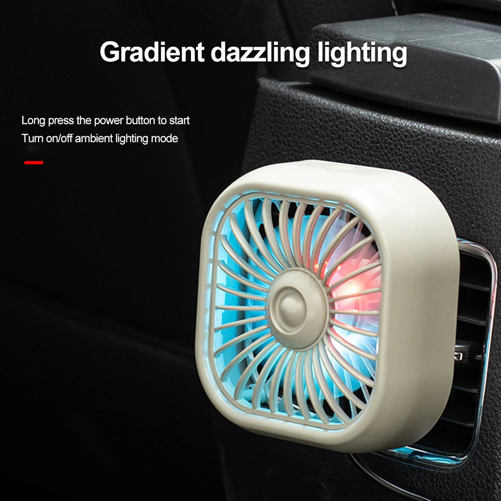 Car Air Outlet Cooling Fan USB Color