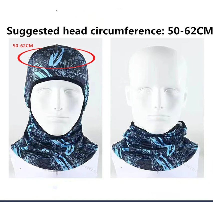 Summer Cool Balaclava Ice Silk Cycling Full Face Cap Sun Anti-UV Protection