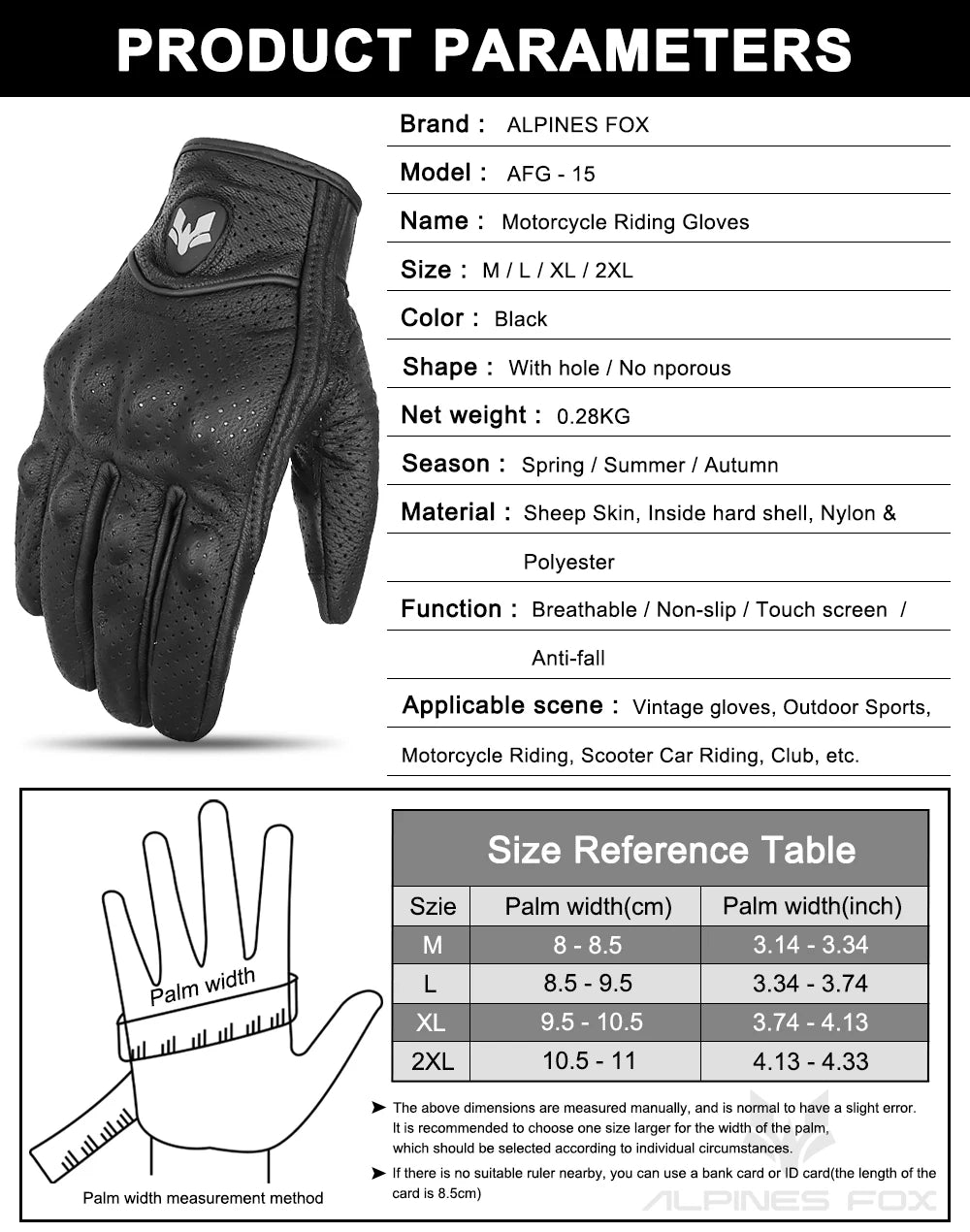 Summer Retro Perforated Leather Motorcycle Gloves