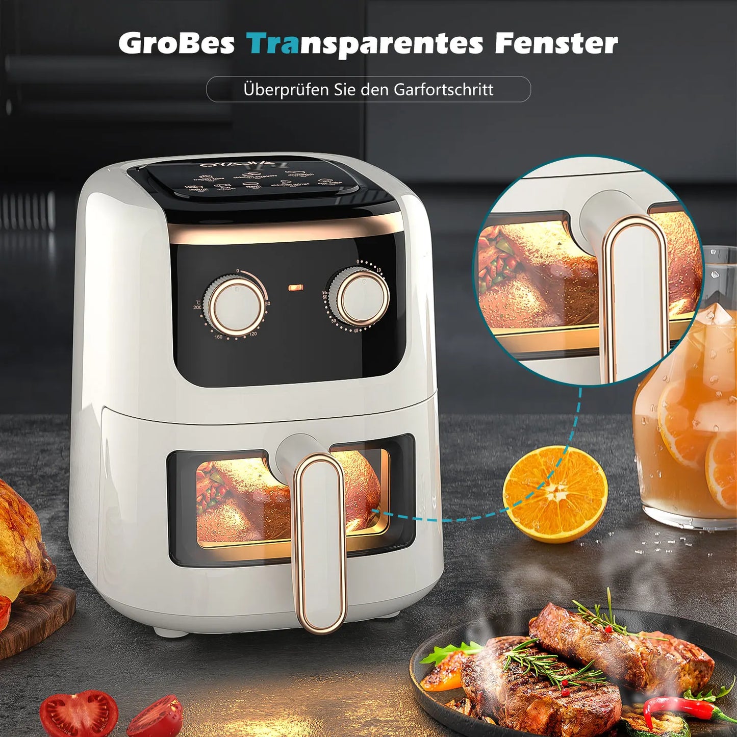 OYAJIA 5L Manual Air Fryer