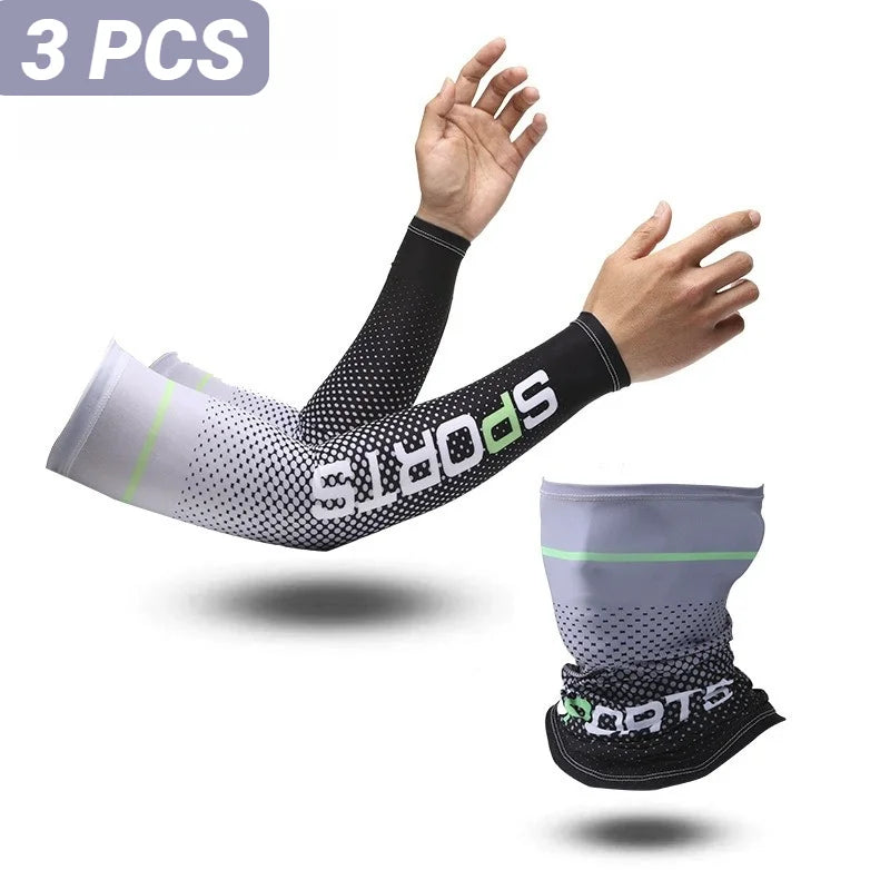 2PCS Summer Fashio Sunscreen Ice Silk Sleeve UV Sun Protection