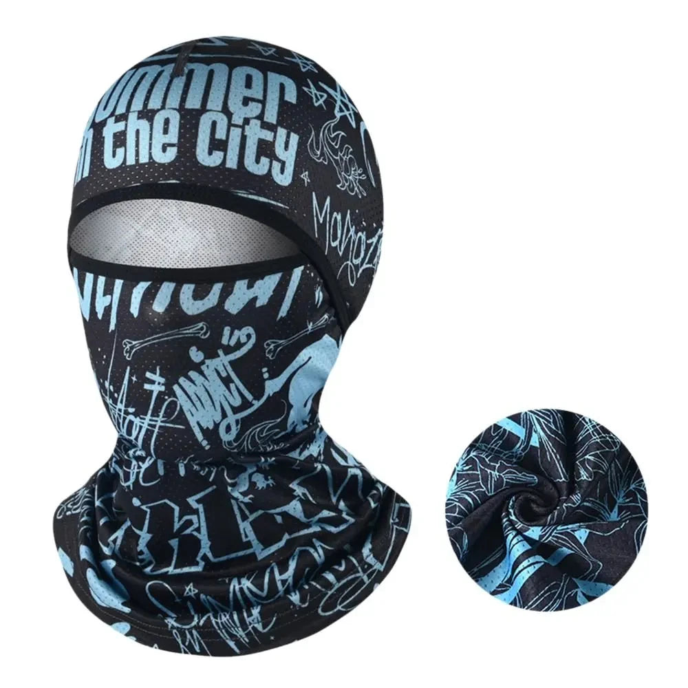Summer Cool Balaclava Ice Silk Cycling Full Face Cap Sun Anti-UV Protection