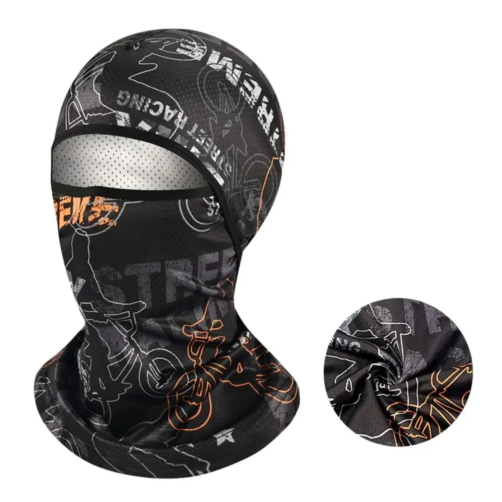 Summer Cool Balaclava Ice Silk Cycling Full Face Cap Sun Anti-UV Protection