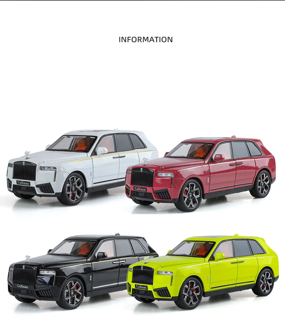 1/24 2025 Rolls Royce SUV Cullinan Alloy Luxury Car Model