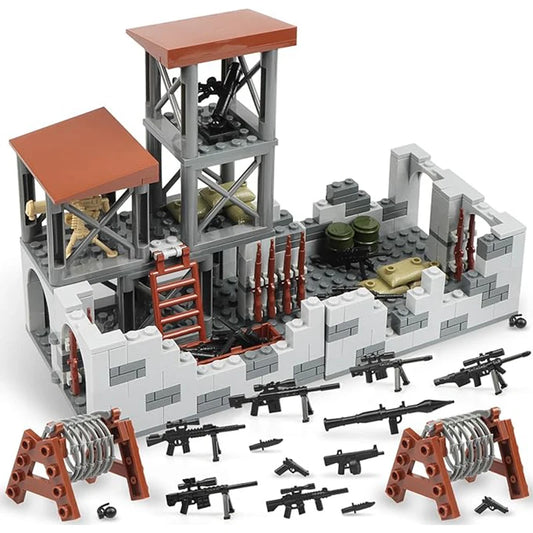 WW2 Army Military Base Model Building Kits Boys Toys