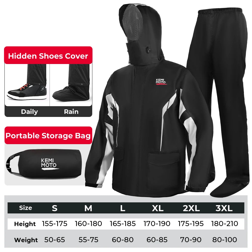Summer Motorcycle Raincoat Rain Jacket Pants