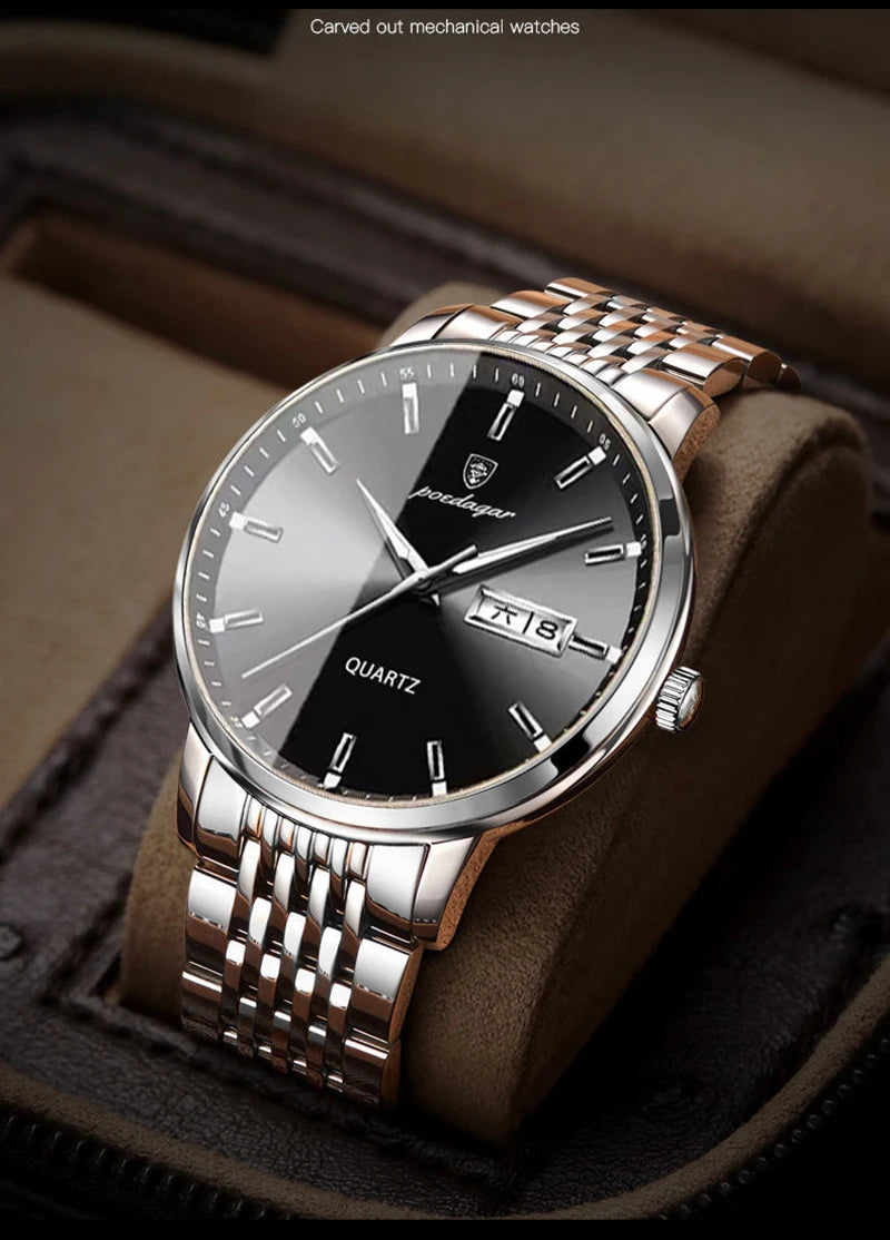 POEDAGAR Luxury Business Men Wristwatches