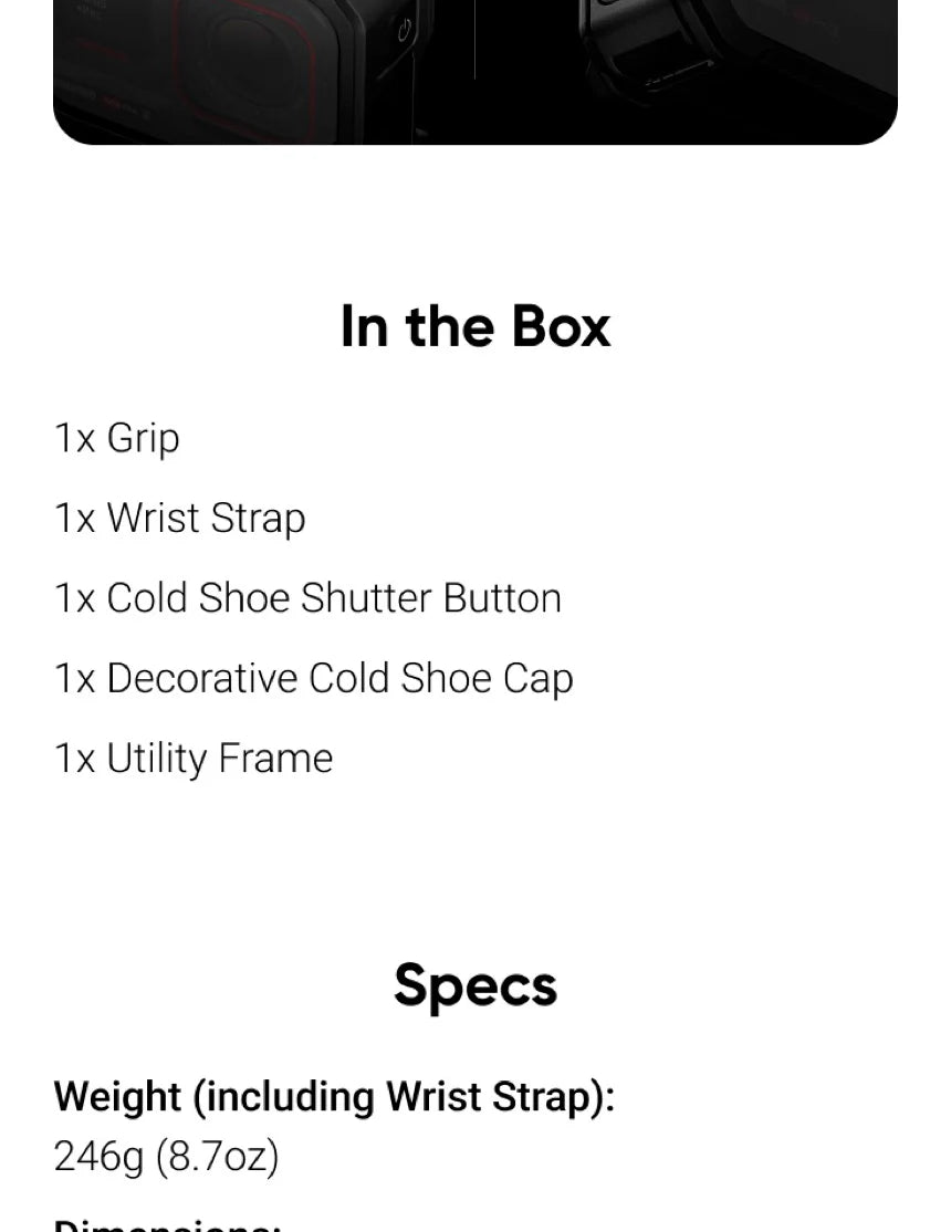 Insta360 Ace Pro 2 / Insta360 Ace Pro Xplorer Grip Kit Camera