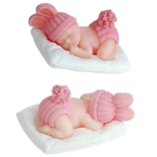 3D Sleep Baby Candle Silicone Mold DIY Cute Child Portrait Plaster Soap Resin Molds