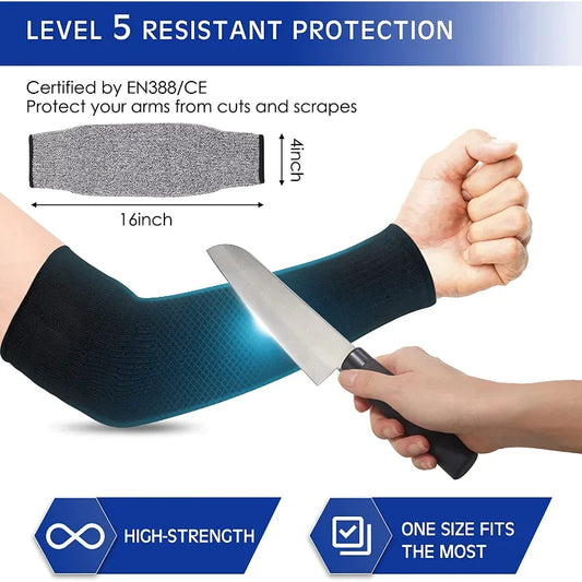 1pcs Level 5 HPPE Outdoor Work Safety Arm Guard Sleeve